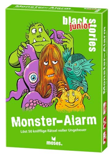 moses. Black Stories junior Monster-Alarm – 50 knifflige Rätsel voller Ungeheuer, gruselig-witziges Kartenspiel mit Spielvariante und Punktechips, Ratespiel für Kinder ab 8 Jahren moses. Black Stories junior Monster-Alarm – 50 knifflige Rätsel voller Ungeheuer, gruselig-witziges Kartenspiel mit Spielvariante und Punktechips, Ratespiel für Kinder ab 8 Jahren von moses