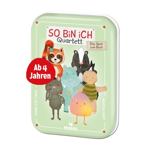 moses. So bin ich Quartett, Kartenspiel zum Kinderbuch von Marisa Hart, Zeitloses Kinderspiel für die ganze Familie, Quartettspiel für Kinder ab 4 Jahren, Yellow von moses