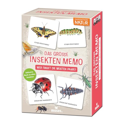 moses. Expedition Natur - Das große Insekten Memo, Lernspiel für Kinder ab 6 Jahren, Memo-Spiel mit Insekten & ihren Jungtieren, inkl. 48-seitigem Sachbuch, Natur entdecken & Tiere bestimmen moses. Expedition Natur - Das große Insekten Memo, Lernspiel für Kinder ab 6 Jahren, Memo-Spiel mit Insekten & ihren Jungtieren, inkl. 48-seitigem Sachbuch, Natur entdecken & Tiere bestimmen von moses