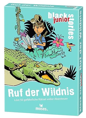 moses Black Stories junior - Adventure Stories: 50 gefährlich knifflige Rätsel voller Abenteuer, 9,4 cm x 13,3 cm von moses