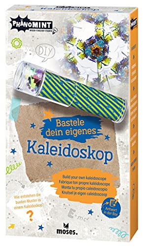 moses. 30327 PhänoMINT Kaleidoskop selber basteln – Bastel-und Experimentier-Set für Kinder, Vielseitiges Material mit bunten Farben und Materialmix, DIY für neugierige Kids, zzzz-s von moses