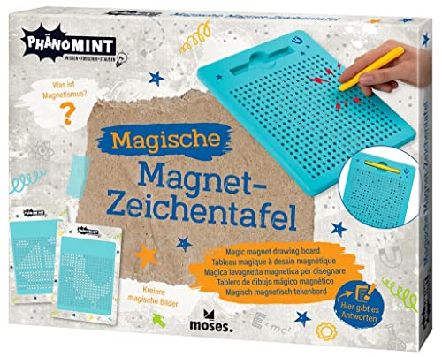 moses. 30340 PhänoMINT Magnet-Zaubertafel – Zum Kreieren von magischen Bildern, Magnetische Zeichentafel mit Vorlagen, Kreativ-Set für Kinder, Tafel & Stift, Türkis moses. 30340 PhänoMINT Magnet-Zaubertafel – Zum Kreieren von magischen Bildern, Magnetische Zeichentafel mit Vorlagen, Kreativ-Set für Kinder, Tafel & Stift, Türkis von moses