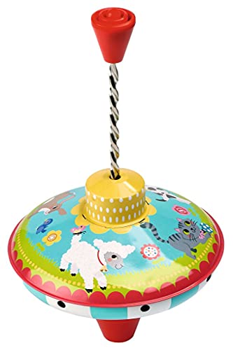 moses. Kleiner Brummkreisel Tierparade, süßer Dreh-Kreisel aus Blech für Babys, Tierkreisel mit dem markanten Summgeräuschen für Kinder ab 18 Monate von moses