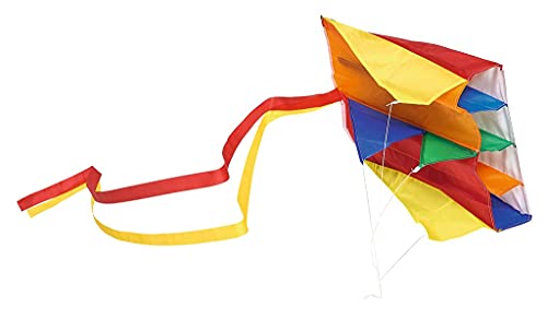 moses. 38130 Bunter Taschen-Flugdrachen, sofort startklarer Einleiner-Drache für Kinder ab 4 Jahre, farbenfroher Kinderdrachen inklusive Transporttasche Bunt von moses