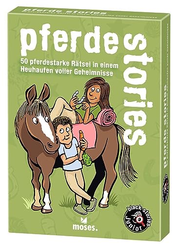 moses. Black Stories Junior - Pferde Stories, Das Rätsel Kartenspiel für Kinder ab 8 Jahren, 50 pferdestarke Rätsel in einem Heuhaufen voller Geheimnisse moses. Black Stories Junior - Pferde Stories, Das Rätsel Kartenspiel für Kinder ab 8 Jahren, 50 pferdestarke Rätsel in einem Heuhaufen voller Geheimnisse von moses