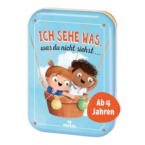 moses. 90154 Sehe was, was du Nicht siehst – Suchspiel Klassiker für die ganze Familie, Ratespaß für Groß und Klein, Gesellschaftsspiel für Kinder ab 4 Jahren und 2-6, Farb-Such-Spiel von moses