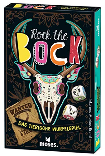 moses. 90372 Rock the Bock - Das tierische Würfelspiel, Gesellschaftsspiel für die ganze Familie, Würfelspaß ab 8 Jahren von moses
