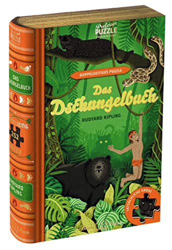 moses. 92122 Professor Dschungelbuch, 252-teiliges Doppelseitiges Fans des Klassikers, Ver-Packung in Buchform, Größe Puzzle: 24 x 37 cm von moses
