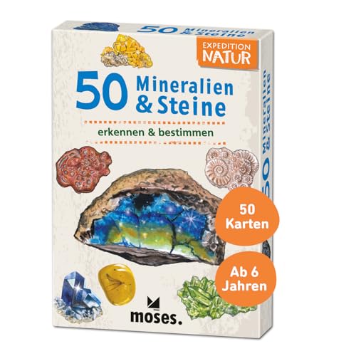 moses. Expedition Natur: 50 Mineralien und Steine, Edelsteine, Gold, Silber und Co. erkennen und bestimmen, Kartenset für Kinder ab 6 Jahren, mit spannenden Quizfragen, Mittel moses. Expedition Natur: 50 Mineralien und Steine, Edelsteine, Gold, Silber und Co. erkennen und bestimmen, Kartenset für Kinder ab 6 Jahren, mit spannenden Quizfragen, Mittel von moses