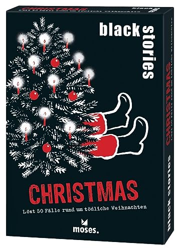 moses. Black Stories Christmas - 50 Rätsel mit Fällen rund um tödliche Weihnachten, Krimi Kartenspiel mit Spielvariante und Punktechips, Rätselspiel für Jugendliche und Erwachsene von moses