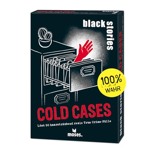 moses. Black Stories Cold Cases – 50 Reale, ungelöste True Crime-Fälle, Rätselspiel mit Wahren Kriminalfällen und Verbrechen, Krimi Kartenspiel für Jugendliche und Erwachsene ab 12 Jahren moses. Black Stories Cold Cases – 50 Reale, ungelöste True Crime-Fälle, Rätselspiel mit Wahren Kriminalfällen und Verbrechen, Krimi Kartenspiel für Jugendliche und Erwachsene ab 12 Jahren von moses