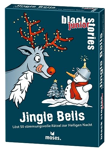 moses. Black Stories junior Jingle Bells - 50 stimmungsvolle Weihnachtsrätsel, weihnachtliches Rätsel Kartenspiel mit Spielvariante und Punktechips, Rätselspiel für Kinder ab 8 Jahren moses. Black Stories junior Jingle Bells - 50 stimmungsvolle Weihnachtsrätsel, weihnachtliches Rätsel Kartenspiel mit Spielvariante und Punktechips, Rätselspiel für Kinder ab 8 Jahren von moses