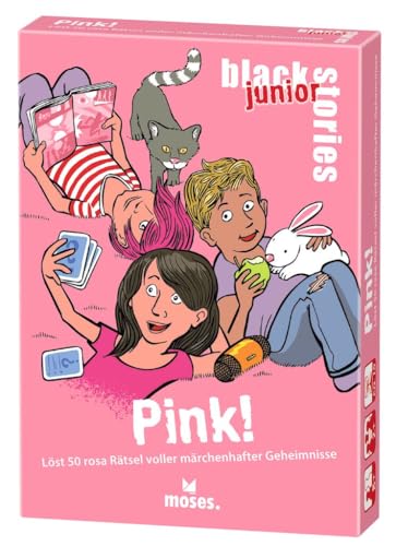Moses. Black Stories junior Pink! – 50 rosa Rätsel voller märchenhafter Geheimnisse, Rätsel Kartenspiel mit Spielvariante und Punktechips, Rätselspiel für Kinder ab 8 Jahren Moses. Black Stories junior Pink! – 50 rosa Rätsel voller märchenhafter Geheimnisse, Rätsel Kartenspiel mit Spielvariante und Punktechips, Rätselspiel für Kinder ab 8 Jahren von moses