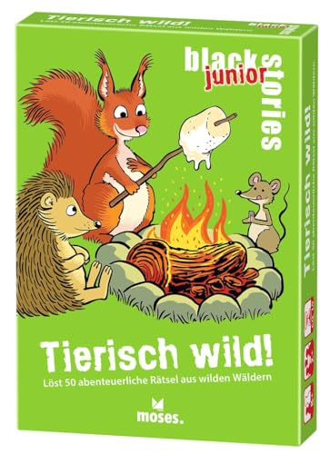 moses. Black Stories junior Tierisch wild! 50 abenteuerliche Rätsel aus Wilden Wäldern – Rätselspiel für Kinder rund um Tiere & Naturphänomene, Denkspiel für Spürnasen ab 8 Jahren, für 2+ Spielende moses. Black Stories junior Tierisch wild! 50 abenteuerliche Rätsel aus Wilden Wäldern – Rätselspiel für Kinder rund um Tiere & Naturphänomene, Denkspiel für Spürnasen ab 8 Jahren, für 2+ Spielende von moses