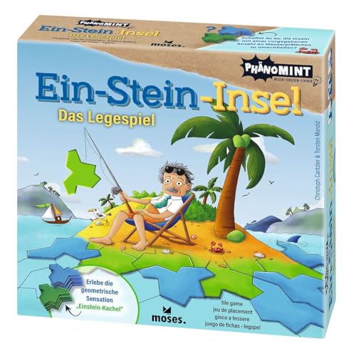 moses. Ein-Stein-Insel – Das Legespiel, 50 Knobelaufgaben mit der Einstein-Kachel, logisches Denkspiel für Kinder ab 8 Jahren, fördert mathematisches Verständnis, für 1 Spielenden von moses