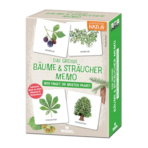moses. Expedition Natur - Das große Bäume & Sträucher Memo, Lernspiel für Kinder ab 6 Jahren, Memo-Spiel mit Baum- & Blatt-Paaren, inkl. 48-seitigem Sachbuch, Natur entdecken & Pflanzen bestimmen moses. Expedition Natur - Das große Bäume & Sträucher Memo, Lernspiel für Kinder ab 6 Jahren, Memo-Spiel mit Baum- & Blatt-Paaren, inkl. 48-seitigem Sachbuch, Natur entdecken & Pflanzen bestimmen von moses