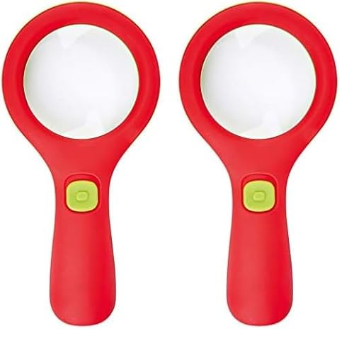 moses. Krabbelkäfer Lichtlupe, Lupe mit Licht für Kinder ab 3 Jahren, Mit 3 LEDs (Packung mit 2) von moses