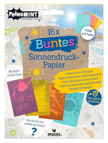 moses. PhänoMINT Buntes Sonnendruckpapier – Experimentierspielzeug für Kinder ab 6 Jahren zur kreativen Gestaltung mit Sonnenlicht, Schatten und Wasser moses. PhänoMINT Buntes Sonnendruckpapier – Experimentierspielzeug für Kinder ab 6 Jahren zur kreativen Gestaltung mit Sonnenlicht, Schatten und Wasser von moses