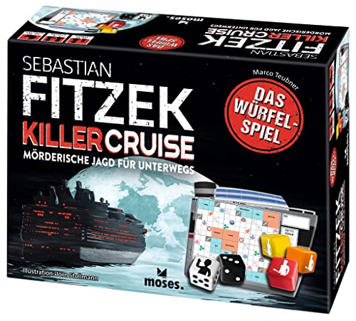 moses. Sebastian Fitzek Killercruise - Das Würfelspiel, innovatives Escape Spiel für unterwegs, packendes Roll & Write Abenteuer für Einsteiger & Profis ab 12 Jahren von moses