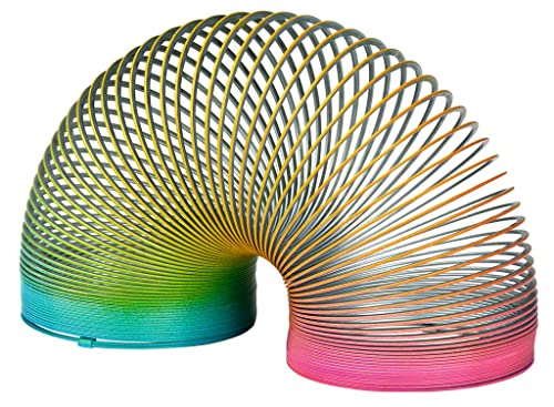 moses. Treppenhüpfer Rainbow, Hüpfende Metall-Spirale in Regenbogen-Farben, Experimentierspielzeug und Spielzeugklassiker für Kinder, Magische Treppenläufer Regenbogenspirale mit Ø 6,5 cm von moses