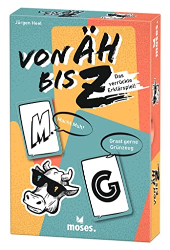 moses 4033477901569 Äh bis Z, das verrückte Erklärspiel für Schnelldenker, Ratespiel für lustige Spieleabende, Gesellschaftsspiel ab 12 Jahren für 3-8 Spieler von moses