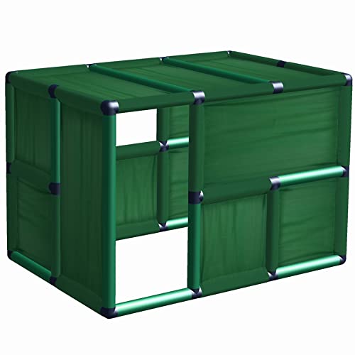 Move and stic Kleines Spielhaus Jenny - Mein versteck - mit Stoffeinsätzen grün Adventure Play House 6457 von move and stic