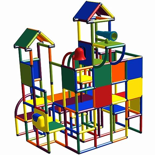 Move and stic Ritterburg LIAH Burg Castle rot-titangrau Spielburg Klettergerüst Play House Adventure Tower 6209 von move and stic