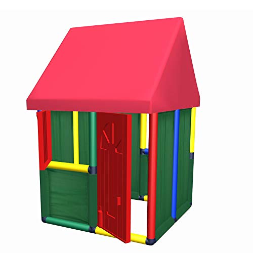 Move and stic Spielhaus für Kinderzimmer Indoor und Outdoor Gartenhaus - Kinderspielhaus perfekt zum Ergänzen oder um mit MoveAndStic zu starten (Spielhaus mit Fenster Tür und Stoffdach) von move and stic