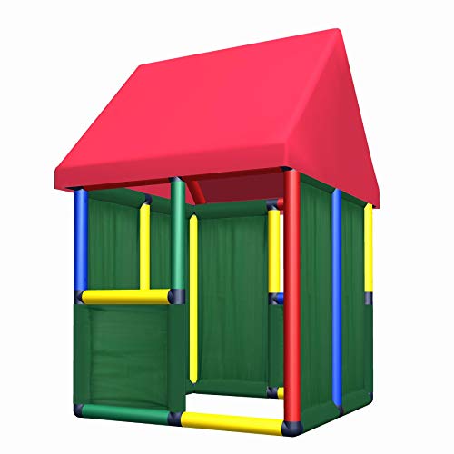 Move and stic Spielhaus für Kinderzimmer Indoor und Outdoor Gartenhaus - Kinderspielhaus perfekt zum Ergänzen oder um mit MoveAndStic zu starten (Spielhaus mit Stoffdach und offenen Rahmen) von move and stic