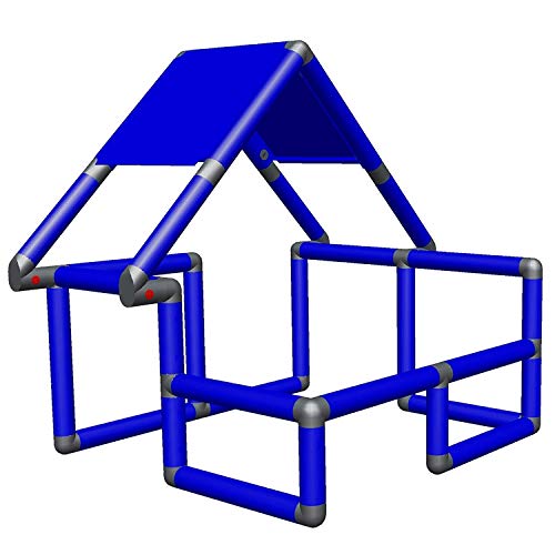 Moveandstic 875183 - Basic Baukasten Grundbaukasten Einsteigerset Spielhaus Klettergerüst für Kleinkinder ohne Rutsche (Blau) von move and stic