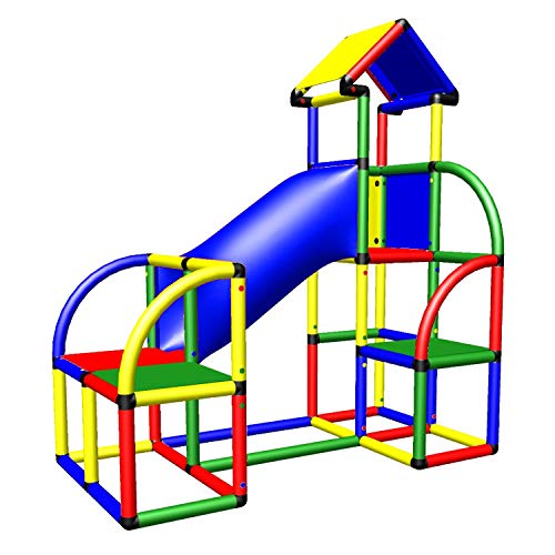 Move and stic 6434 - Kletterturm Felix mit Blauer Krabbelröhre und Ausstieg (bunt) von move and stic