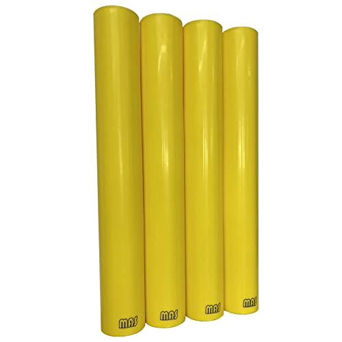 move and stic Rohr 35 cm Zubehör/Ersatzteil zum Erweitern und Umbauen von bestehenden Klettergestellen, Spielplatz für den Garten zum innovatives Spiel- und Bewegungssystem (gelb, 4er Set) von move and stic