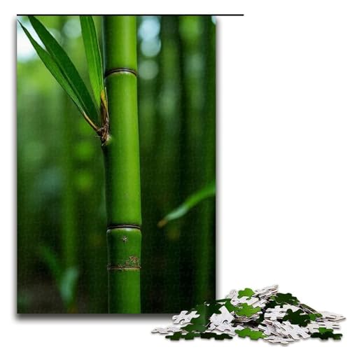 1000 Puzzle Bambussprossen nach dem Regen Holzpuzzle für Kinder Familie Eltern-Kind-Interaktion 1000 Teile (75 x 50 cm) von mowenbingpeng