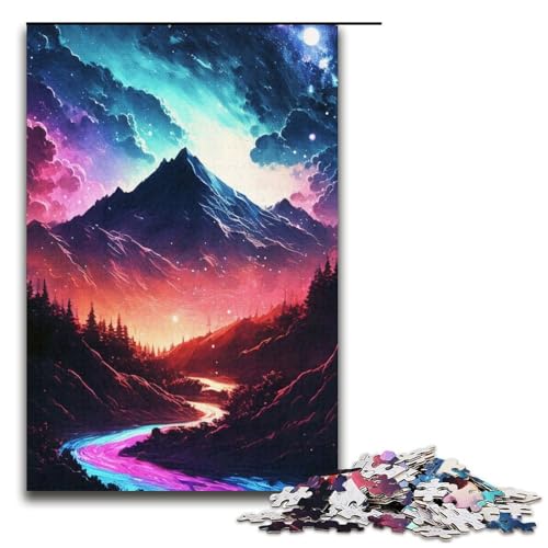 1000 Puzzle Bunt in der Natur Papier Kinderpuzzle Familien-Eltern-Kind-Interaktion 1000 Teile (38x26cm) von mowenbingpeng