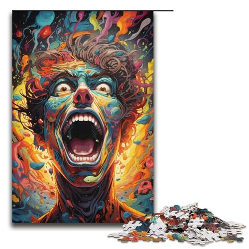 1000 Puzzle Bunte seltsame Menschen Holzpuzzle für Kinder Familie Eltern-Kind-Interaktion 1000 Teile (38 x 26 cm) von mowenbingpeng
