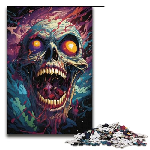 1000 Puzzle Cosmic Monster Holzpuzzle für Kinder Familie Eltern-Kind-Interaktion 1000 Teile (38 x 26 cm) von mowenbingpeng