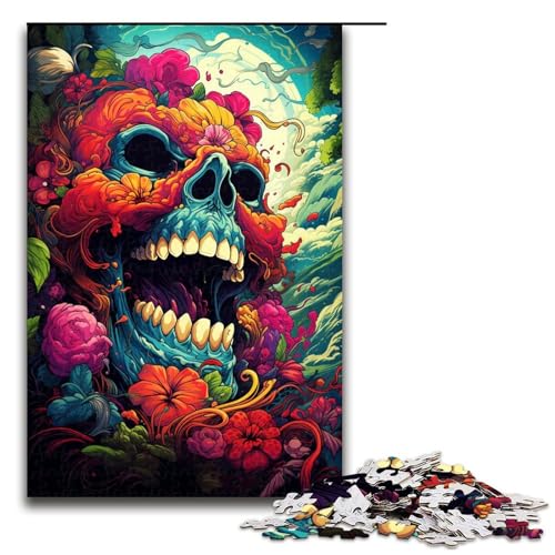 1000 Puzzle Fantasie Buntes Monster Holzpuzzle für Kinder Familie Eltern-Kind-Interaktion 1000 Teile (75x50cm) von mowenbingpeng