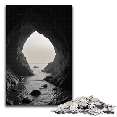 1000 Puzzle Kleine Höhle Holzpuzzle für Kinder Familie Eltern-Kind-Interaktion 1000 Teile (75 x 50 cm) von mowenbingpeng