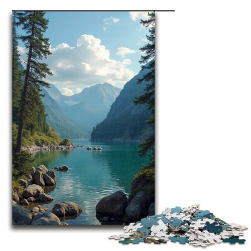 1000 Puzzle Malerische Landschaft Holzpuzzle für Kinder Familie Eltern-Kind-Interaktion 1000 Teile (75 x 50 cm) von mowenbingpeng
