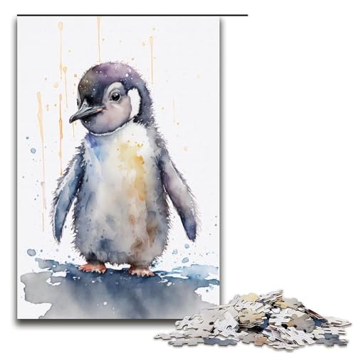 1000 Puzzles süßes Pinguin-Baby Malerei Holzpuzzle für Kinder Interaktion zwischen Familie und Kind 1000 Teile (75 x 50 cm) von mowenbingpeng