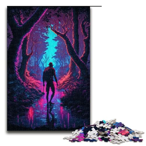 1000 Teile „Lost in Neon Woods“-Puzzle für Erwachsene, unmögliches Puzzle zum Stressabbau für Teenager ab 14 Jahren, 1000 Teile 1000 Teile „Lost in Neon Woods“-Puzzle für Erwachsene, unmögliches Puzzle zum Stressabbau für Teenager ab 14 Jahren, 1000 Teile von mowenbingpeng