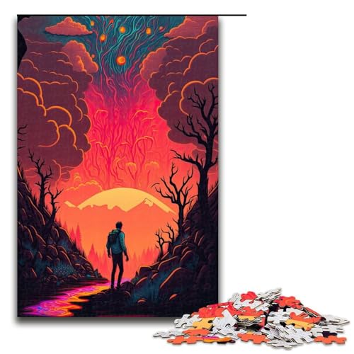 1000 Teile „Man on A Trek“ KI-Kunst-Puzzle für Erwachsene, Spaß für die ganze Familie, Familienspiel, Stressabbau, schwieriges Herausforderungspuzzle, 1000 Teile 1000 Teile „Man on A Trek“ KI-Kunst-Puzzle für Erwachsene, Spaß für die ganze Familie, Familienspiel, Stressabbau, schwieriges Herausforderungspuzzle, 1000 Teile von mowenbingpeng