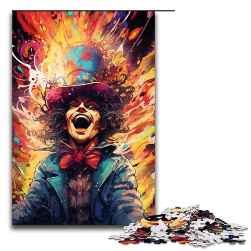 1000 Teile Buntes psychedelisches Zauberer-Puzzle für Erwachsene Holzpuzzle Familienspiele 1000 Teile (75 x 50 cm) von mowenbingpeng