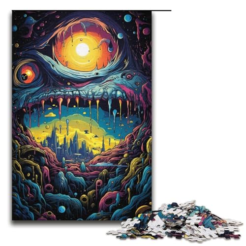 1000 Teile Fantasy Bunte Kunstpuzzles für Erwachsene Unmögliches Puzzle Stressabbau für und Teenager ab 14 Jahren 1000 PCS (38x26cm) von mowenbingpeng