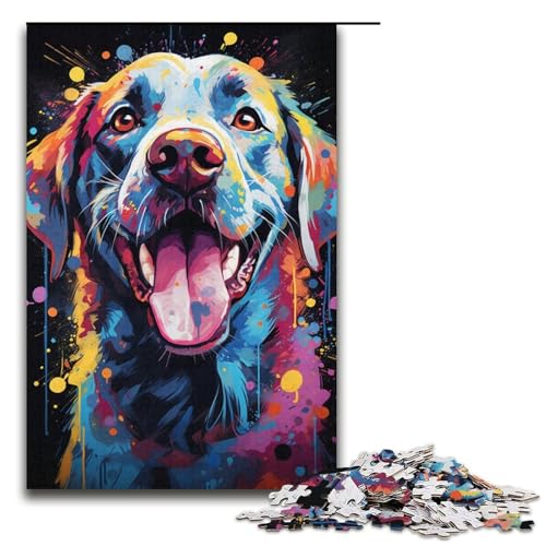 1000 Teile Hund_buntes Puzzlespiel Puzzle für Erwachsene geeignet für Paare und Teenager ab 14 Jahren 1000 Teile (38 x 26 cm) von mowenbingpeng