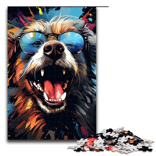 1000 Teile Hund_buntes Puzzlespiel Puzzle für Erwachsene geeignet für Paare und Teenager ab 14 Jahren 1000 Teile (75 x 50 cm) von mowenbingpeng
