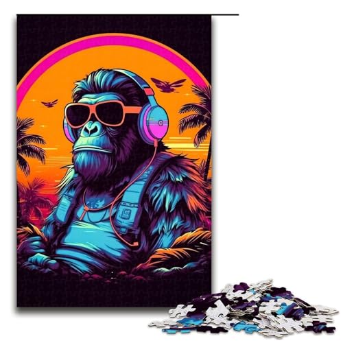 1000 Teile Monkey Dj Musik-Puzzlespiel Puzzle für Erwachsene, geeignet für Paare und Teenager ab 14 Jahren, 1000 Teile 1000 Teile Monkey Dj Musik-Puzzlespiel Puzzle für Erwachsene, geeignet für Paare und Teenager ab 14 Jahren, 1000 Teile von mowenbingpeng