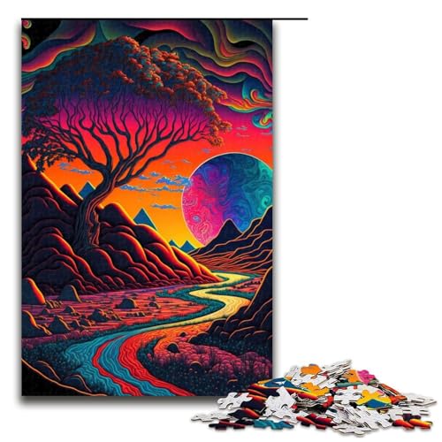 1000 Teile Psychedelisches Puzzle für Erwachsene, Spaß für die ganze Familie, Familienspiel, Stressabbau, schwieriges Herausforderungspuzzle, 1000 Teile 1000 Teile Psychedelisches Puzzle für Erwachsene, Spaß für die ganze Familie, Familienspiel, Stressabbau, schwieriges Herausforderungspuzzle, 1000 Teile von mowenbingpeng