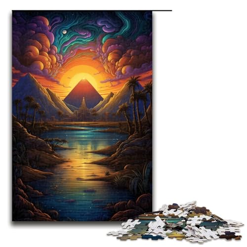 1000 Teile Puzzlespiel „Farben des Nils“ für Erwachsene geeignet für Paare und Teenager ab 14 Jahren 1000 Teile (75 x 50 cm) von mowenbingpeng
