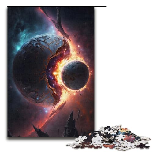 1000 Teile Puzzlespiel „Farben des Weltraumplaneten“ für Erwachsene geeignet für Paare und Teenager ab 14 Jahren 1000 Teile (38 x 26 cm) von mowenbingpeng